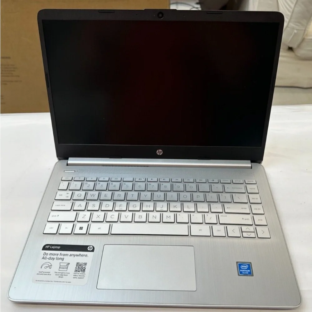 HP Laptop with Silver and Black Design